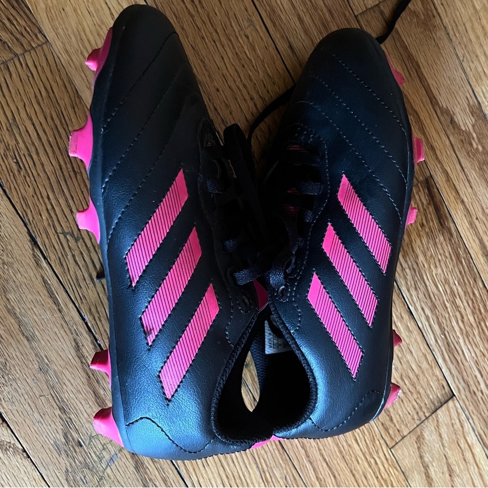 Adidas Kids Black and Pink Sneakers